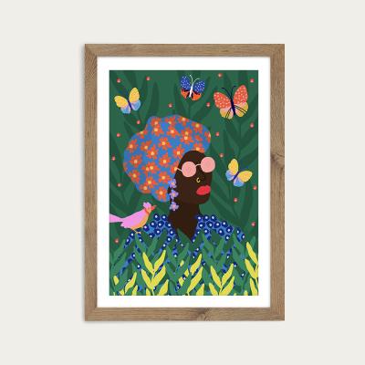 Bombinate.com Enjoy Outside Art Print Oak Frame