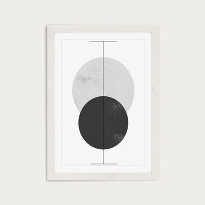 Bombinate.com Geometry No. 5 Art Print White Frame