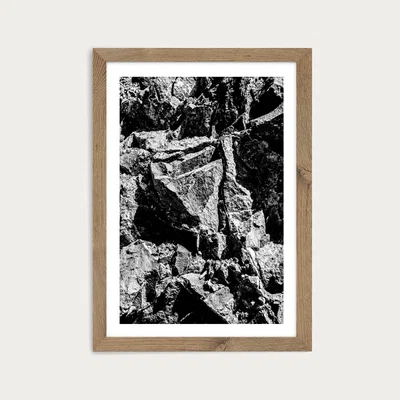 Bombinate.com Rock Patter Art Print Oak Frame
