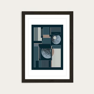 Bombinate.com Black Frame Geometric III Art Print