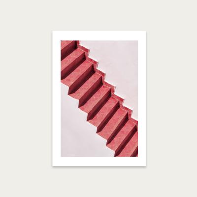 Bombinate.com Red Stairs Art Print Unframed