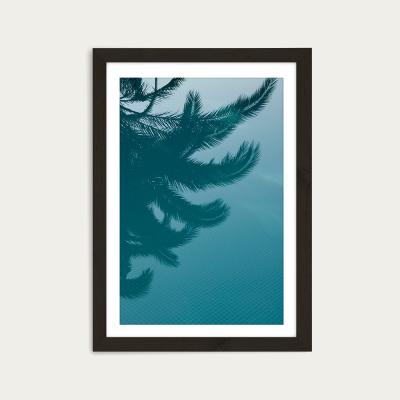 Bombinate.com Palms in the Pool Art Print Black Frame