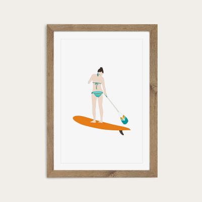 Bombinate.com Sup Art Print Oak Frame