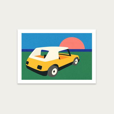 Bombinate.com Sunset Car Art Print Unframed