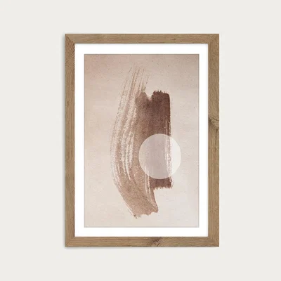 Bombinate.com Abstract Aquarelle – Coffee Time Art Print Oak Frame