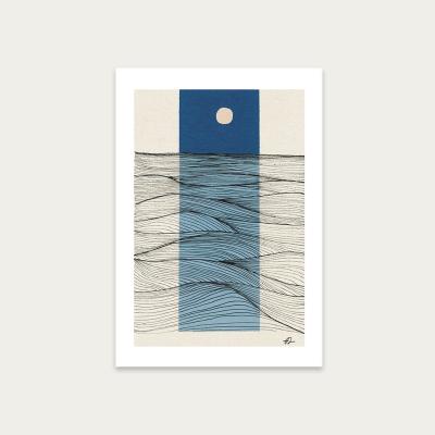 Bombinate.com Abstract Ocean Lines Art Print Unframed