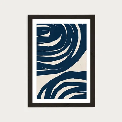 Bombinate.com Swirls No 02 Art Print Black Frame
