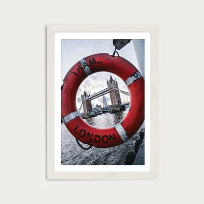 Bombinate.com London Boi Birds Art Print White Frame