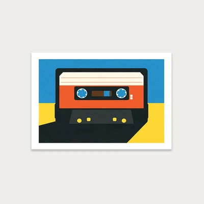Bombinate.com Black Tape Art Print Unframed