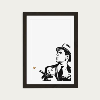 Bombinate.com Don't You Dare Art Print Black Frame