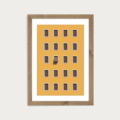 Bombinate.com Open Mind Art Print Oak Frame
