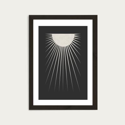 Bombinate.com Minimal Moon Art Print Black Frame