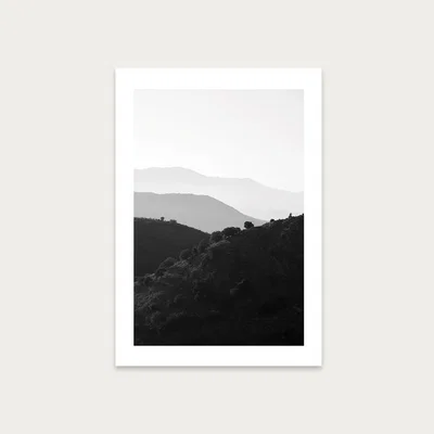 Bombinate.com Mountains in The Shades of Grey Art Print Unframed