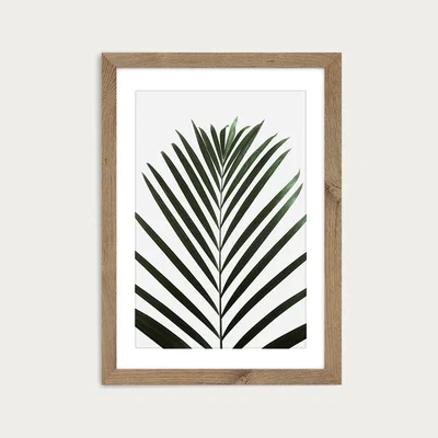 Bombinate.com Lush Tropical Palms Art Print Oak Frame