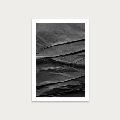 Bombinate.com Black Paper Mountains Art Print Unframed