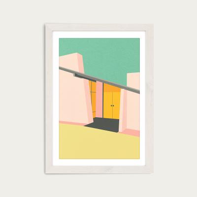 Bombinate.com Mid Century Home Art Print White Frame