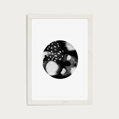 Bombinate.com Snow Art Print White Frame