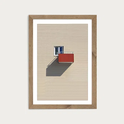 Bombinate.com Yellow Wall Art Print Oak Frame