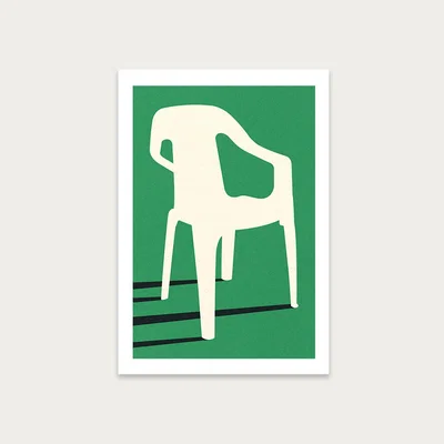 Bombinate.com Monobloc Plastic Chair No III Art Print Unframed
