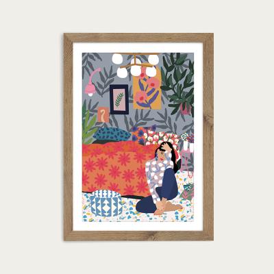 Bombinate.com Enjoy your Bedroom Art Print Oak Frame