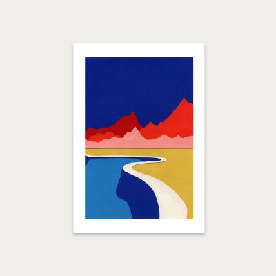 Bombinate.com Red Hills Desert Pool Art Print Unframed