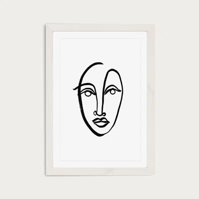 Bombinate.com Faces VIII Art Print White Frame