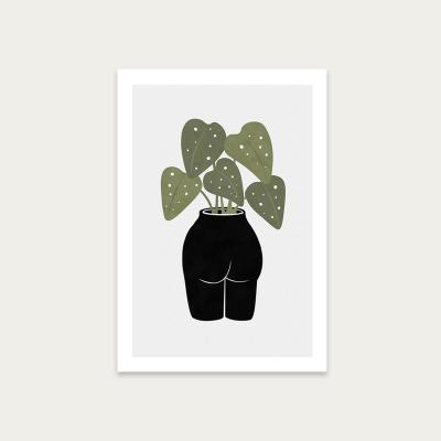 Bombinate.com Butt Tanical Vase Art Print Unframed