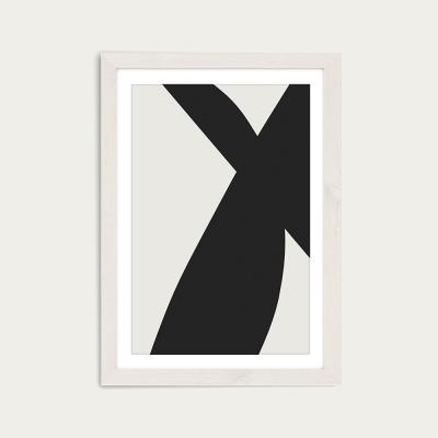 Bombinate.com Minimal Black II Art Print White Frame