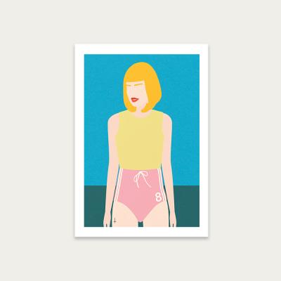 Bombinate.com Runner Girl Art Print Unframed