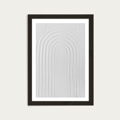 Bombinate.com White Textures II - Minimal Rainbow Art Print Black Frame