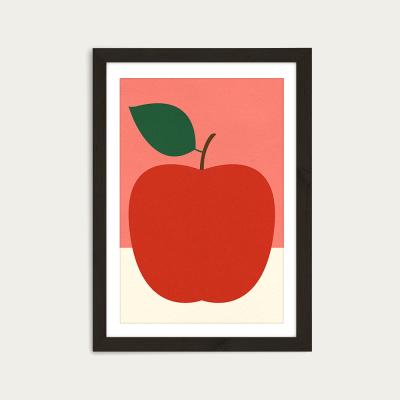Bombinate.com Red Apple Art Print Black Frame