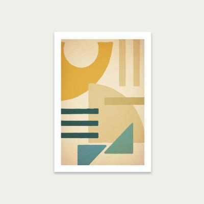 Bombinate.com Floating Geometric Shapes No.1 Art Print Unframed