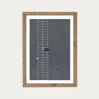 Bombinate.com Lonely Parking Art Print Oak Frame
