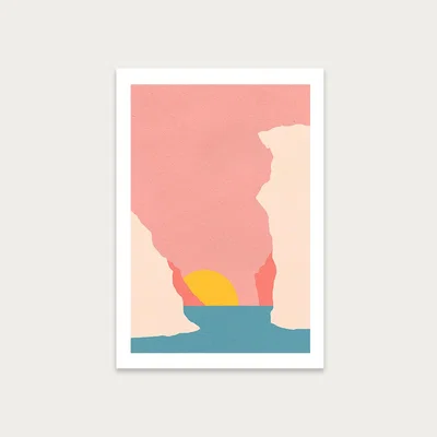 Bombinate.com Sunset in Crete Art Print Unframed