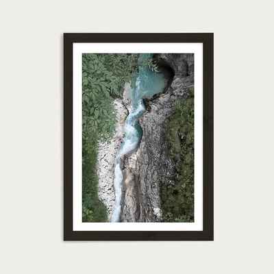 Bombinate.com Wild Water Canyon Art Print Black Frame