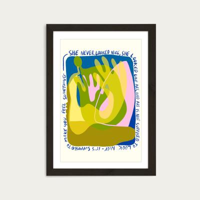 Bombinate.com She Looked Like Art Art Print Black Frame