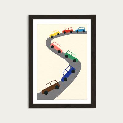 Bombinate.com Traffic Art Print Black Frame