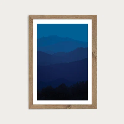 Bombinate.com The Mountains Art Print Oak Frame