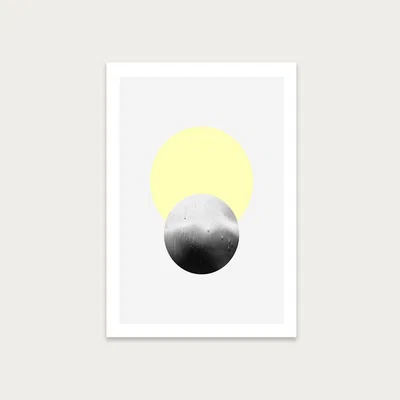 Bombinate.com Sun and Moon Art Print Unframed
