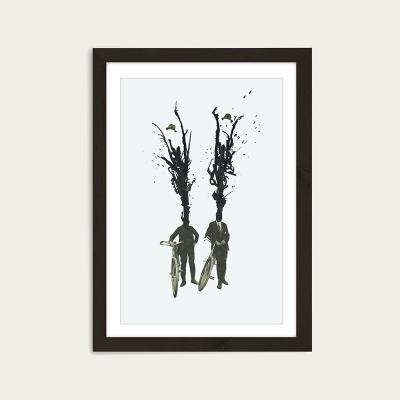 Bombinate.com Leo and Pipo Art Print Black Frame