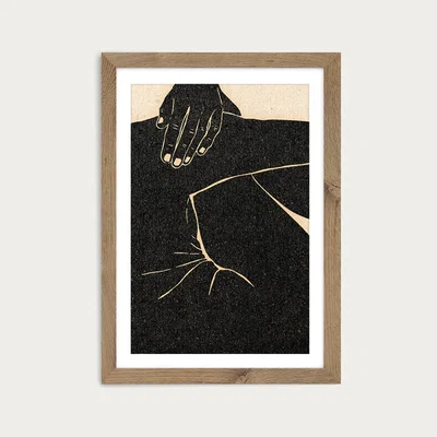 Bombinate.com Position II Art Print Oak Frame