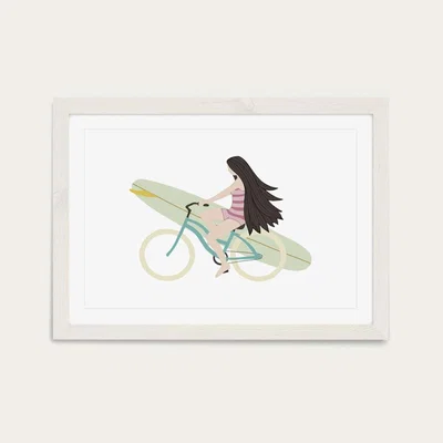 Bombinate.com Happy Life Art Print White Frame