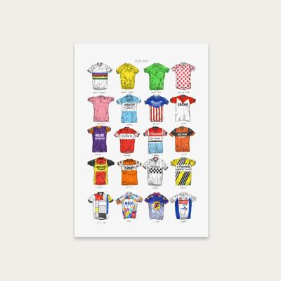 Bombinate.com Unframed Cycling Jerseys Edition 1 Art Print
