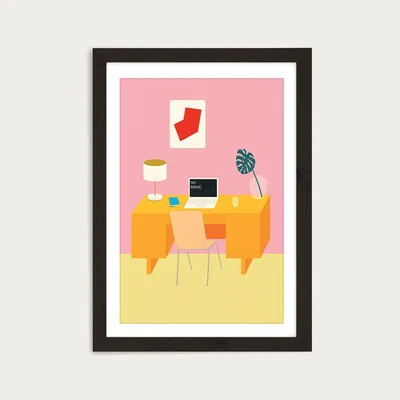 Bombinate.com No Ideas Art Print Black Frame