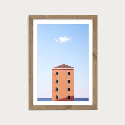 Bombinate.com High Rise Art Print Oak Frame