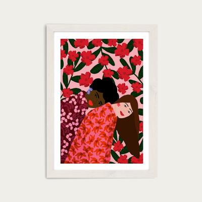 Bombinate.com Best Friends Are Always Together Art Print White Frame