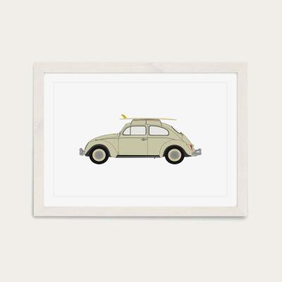 Bombinate.com Bug Art Print White Frame