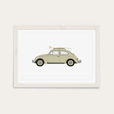 Bombinate.com Bug Art Print White Frame