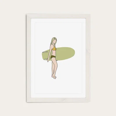 Bombinate.com Sara Art Print White Frame
