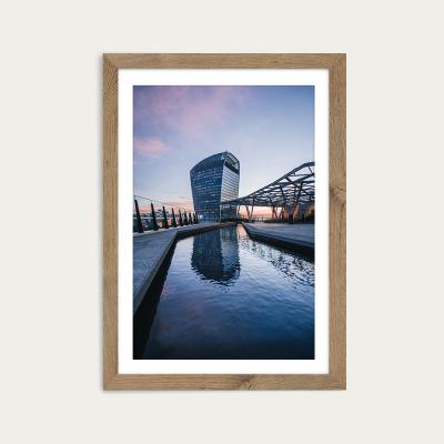 Bombinate.com Rooftop Art Print Oak Frame